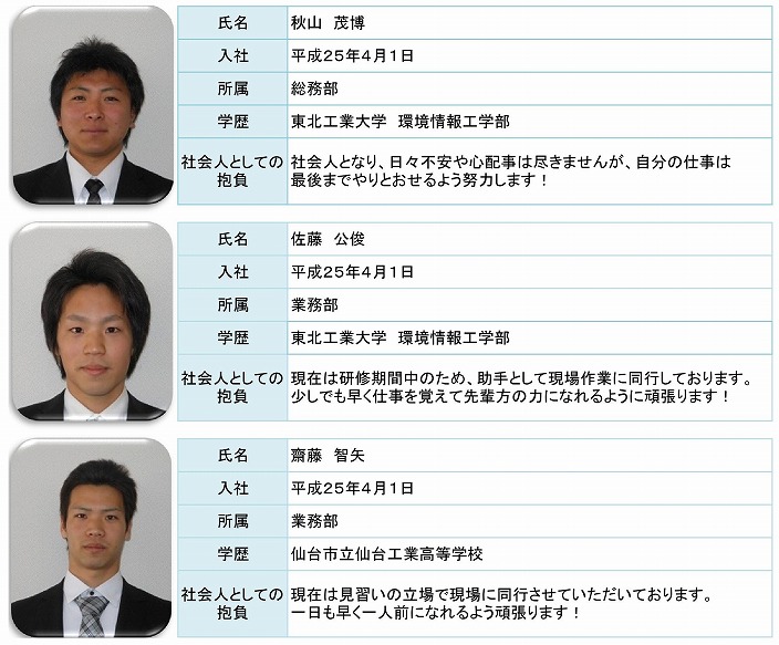新入社員紹介
