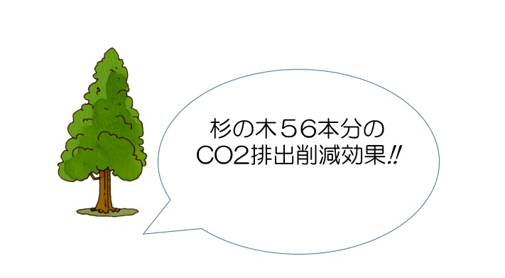 CO2吸収量換算（杉の木換算）